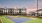pickleball court and dusk